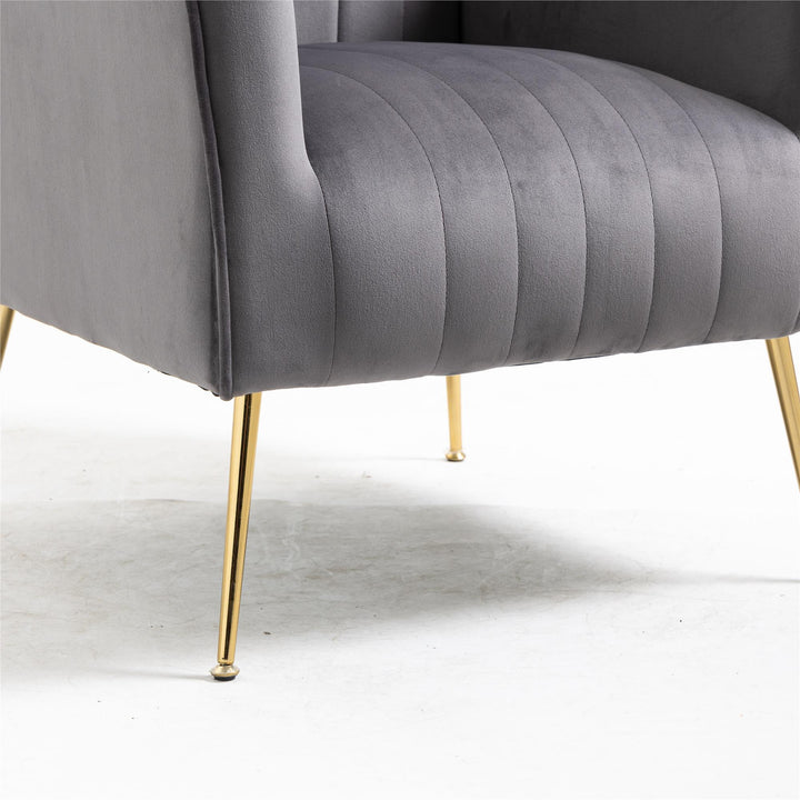 chair with gold legs - N/A