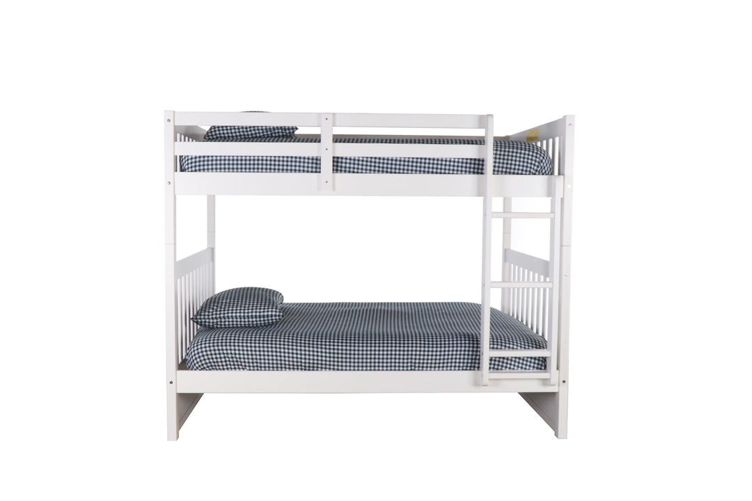 Bunk bed with two full beds -  White