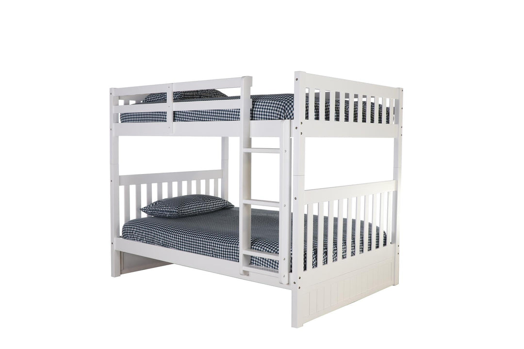 full over full bunk bed -  White