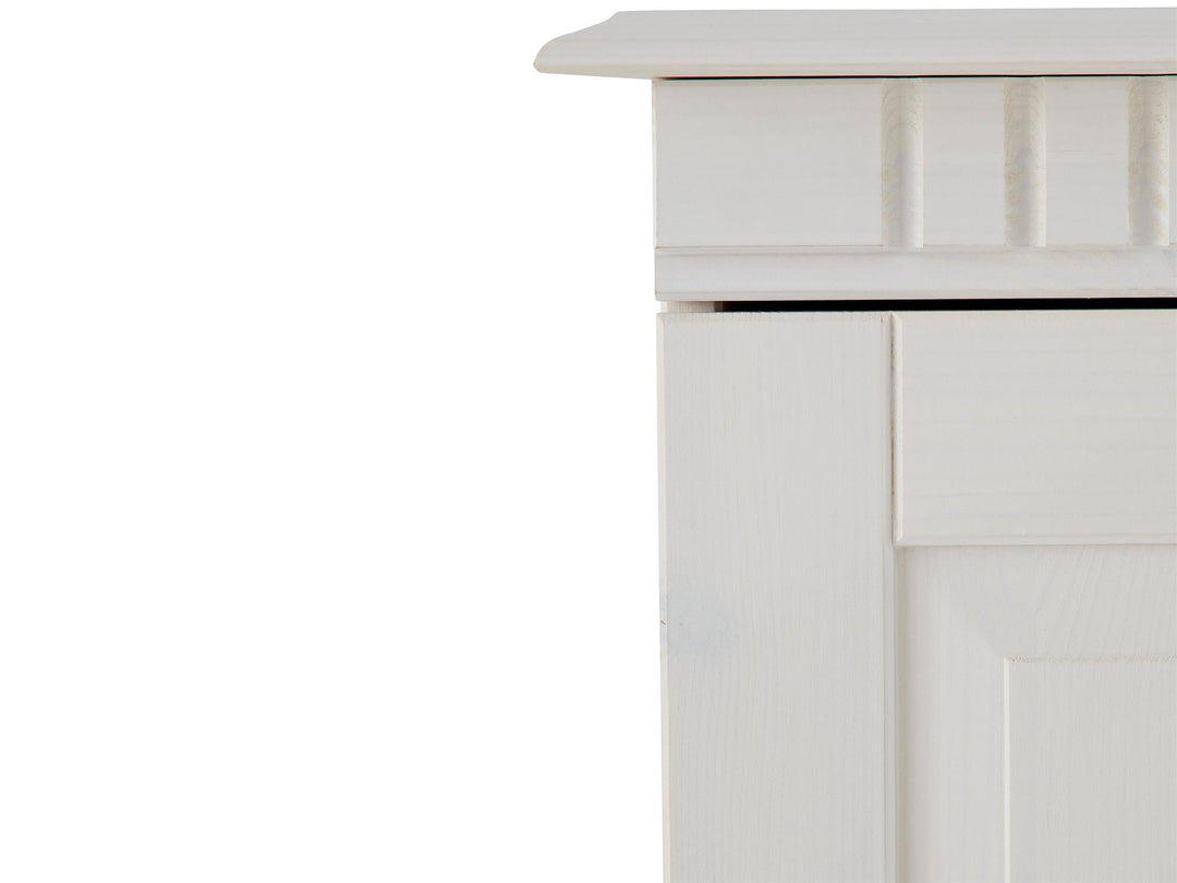 Cubrix Solid Wood 2 Door Closed Storage Cabinet - White