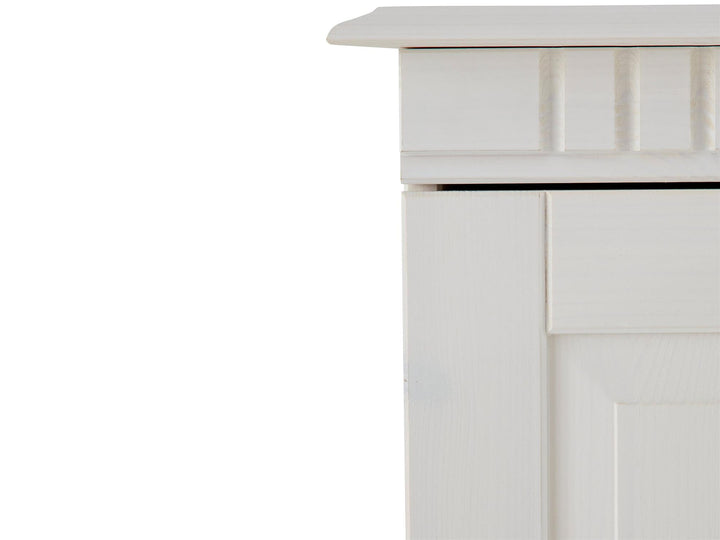 Cubrix Solid Wood 2 Door Closed Storage Cabinet - White