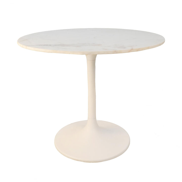 36 Inch Round Dining Table - White