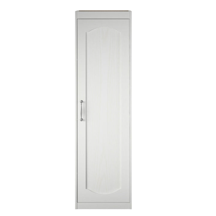 Her Majesty Single Wardrobe Side Storage Cabinet  -  White