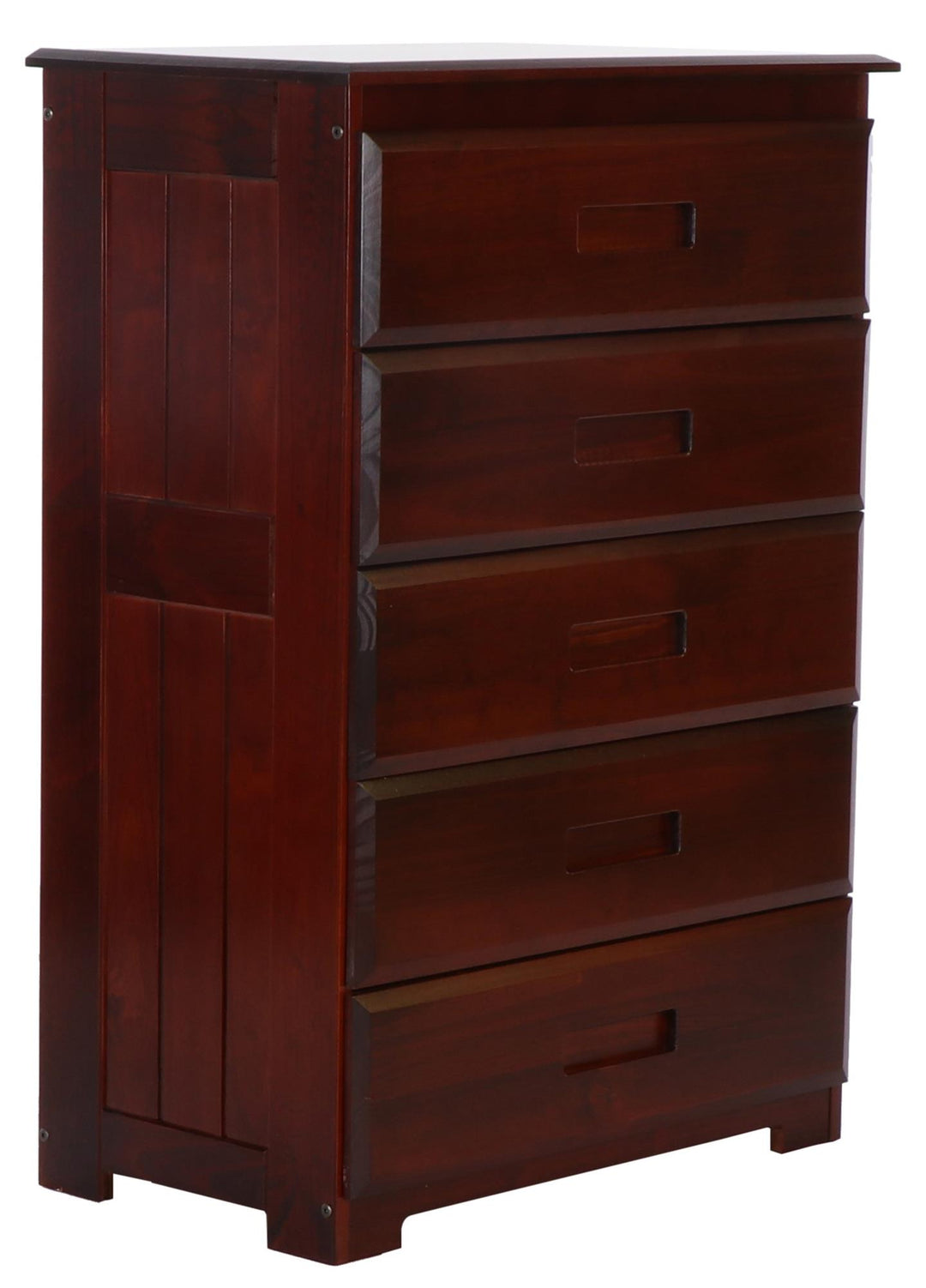 5-drawer wooden dresser tall - Honey