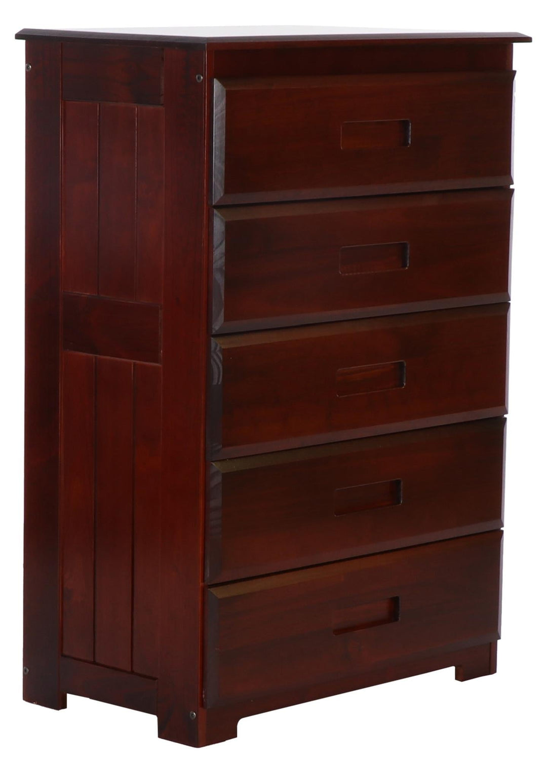 5-drawer wooden dresser tall - Honey