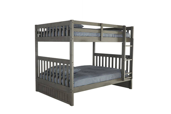 Full-size stacked bunk beds - Charcoal