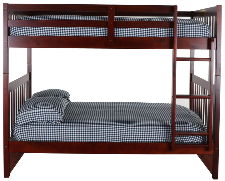 full over full bunk bed - Merlot