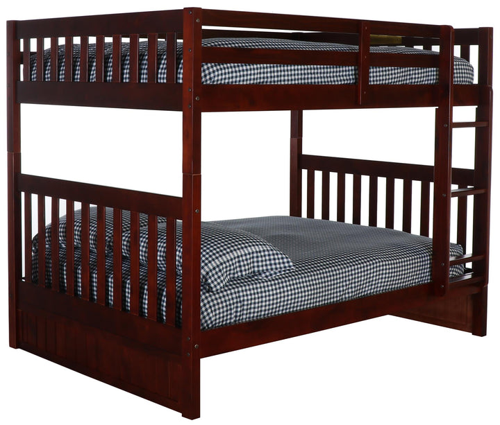 Double bunk with full-size - Merlot