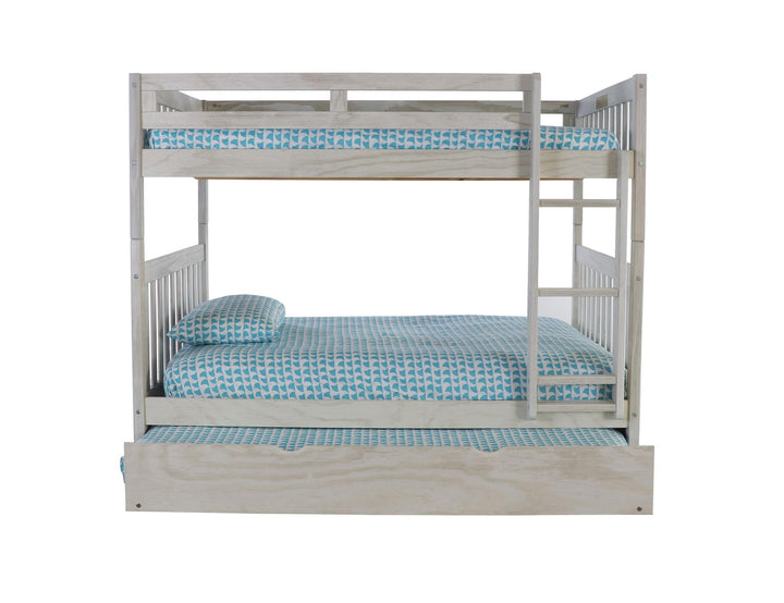 Bunk bed setup with two fulls and a trundle - Ash