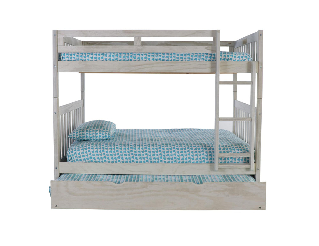 Bunk bed setup with two fulls and a trundle - Ash