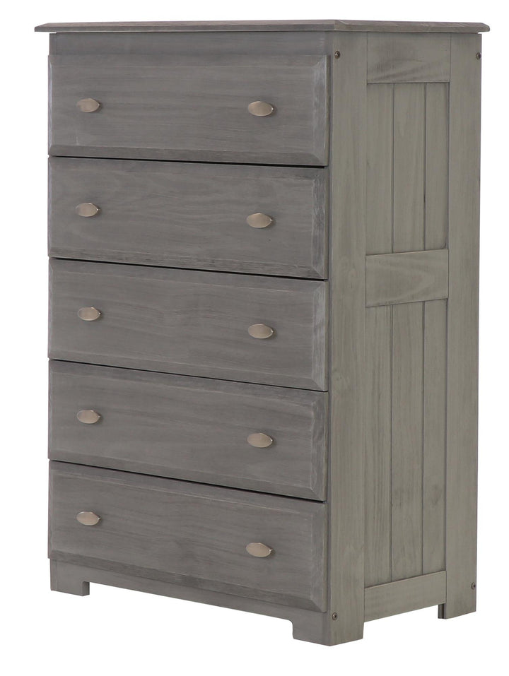 wooden 5 drawer chest - Charcoal