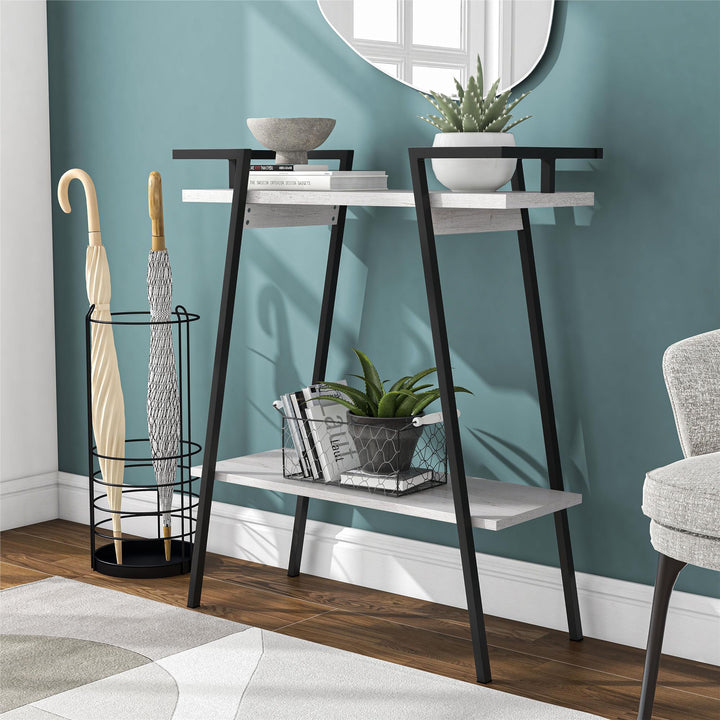 console table with metal legs - White Oak