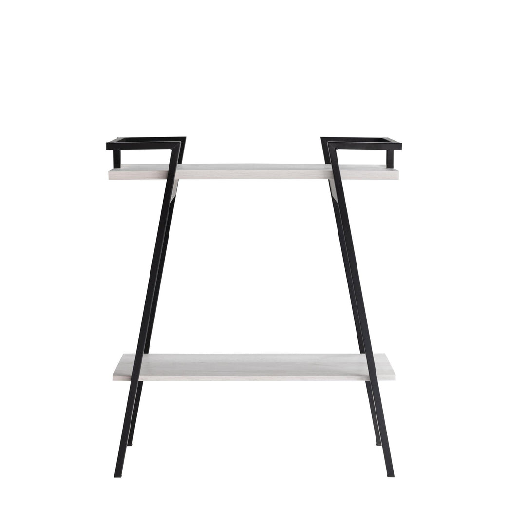 2 shelves console table - White Oak