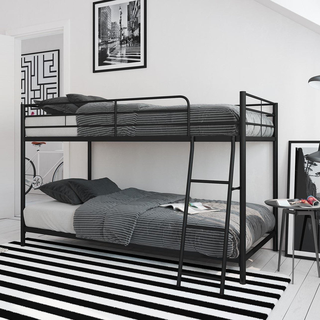 twin over twin over twin bunk beds - Black - Twin-Over-Twin