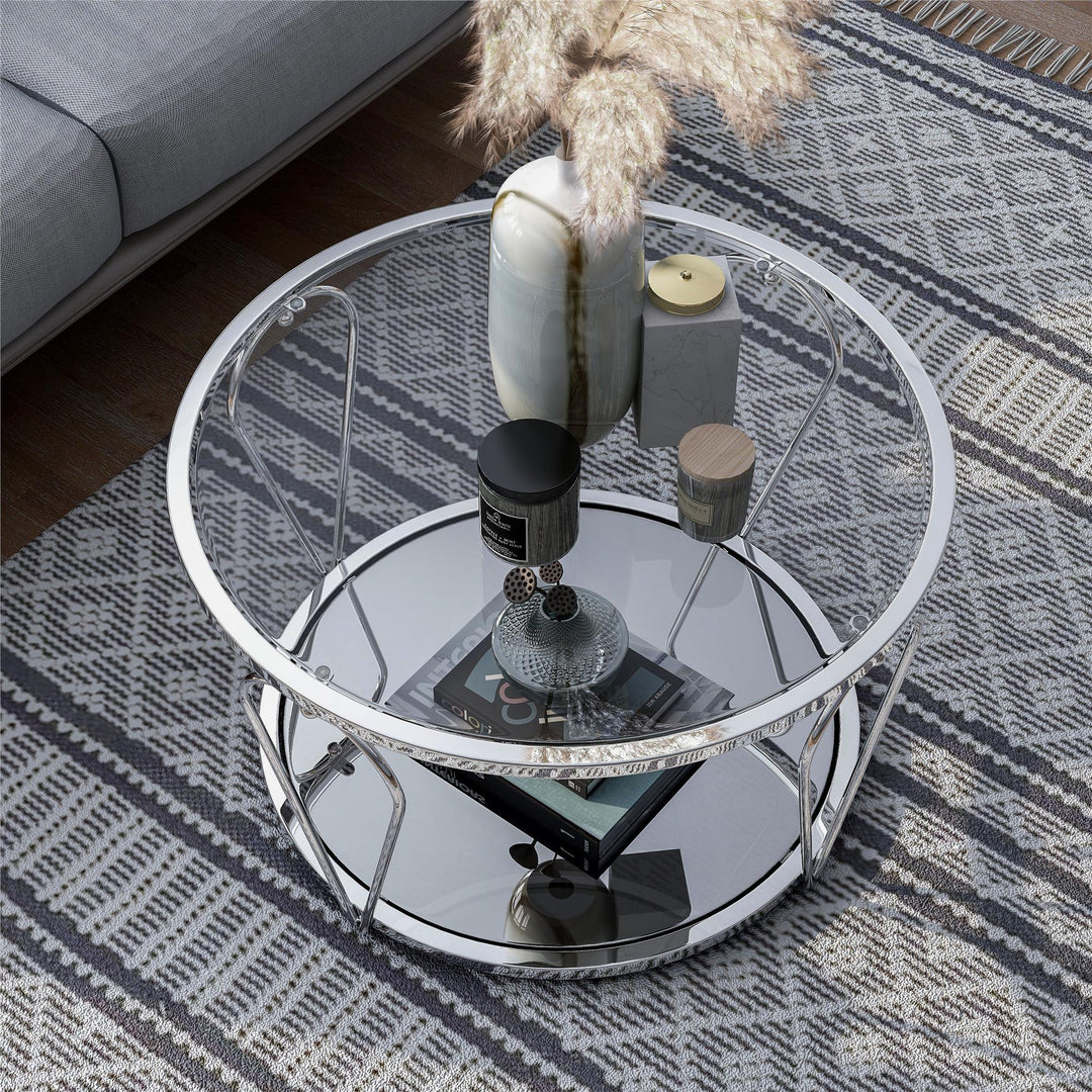clairemont coffee table - Chrome