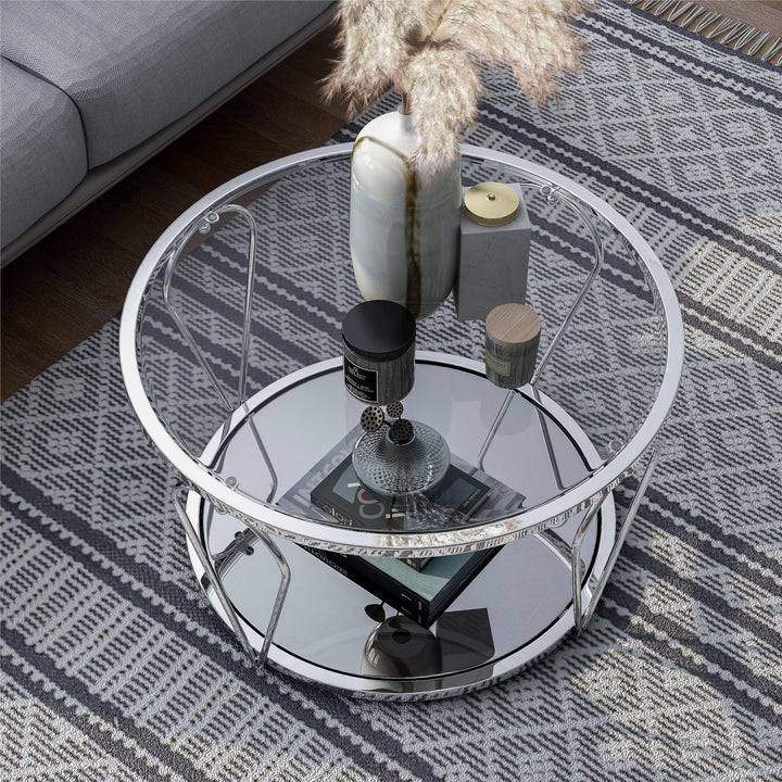 clairemont coffee table - Chrome