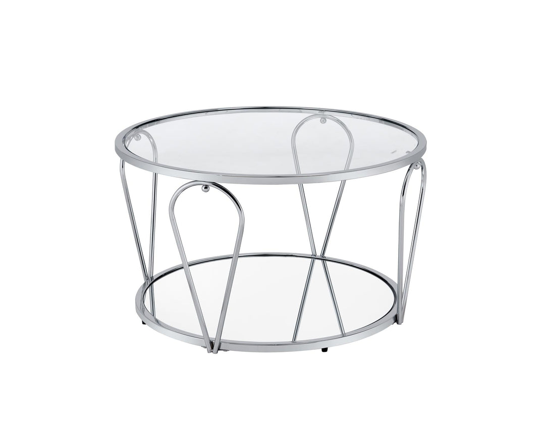 clairemont oval coffee table - Chrome