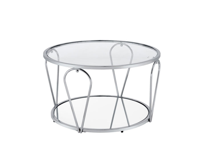 clairemont oval coffee table - Chrome