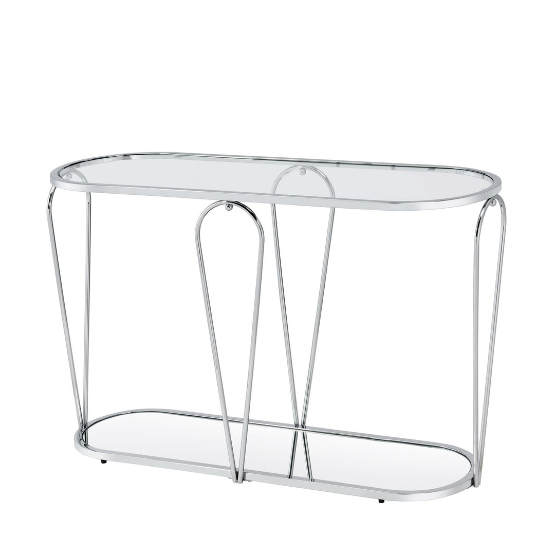 metal frame console table - Chrome