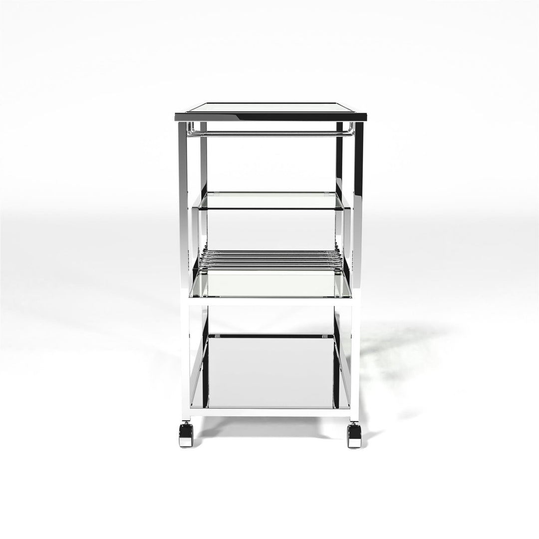 Serving  cart with shelf - Chrome