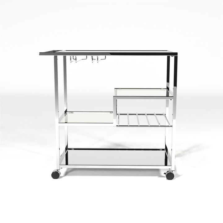 bar cart casters - Chrome
