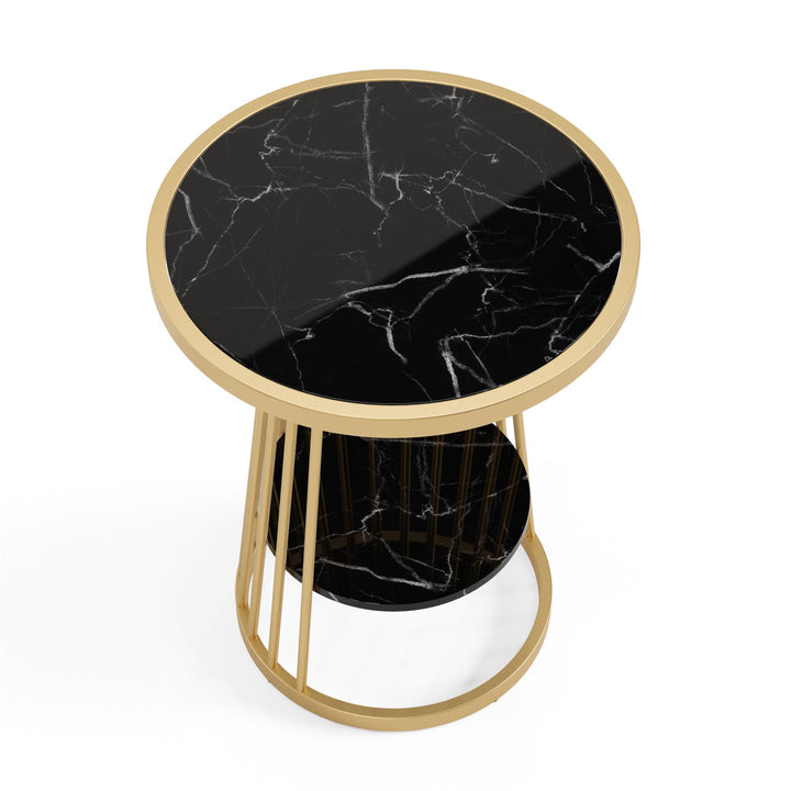 gold coat metal frame accent table - Gold