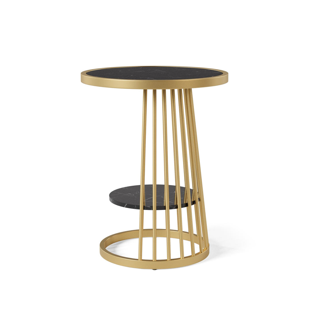 round accent table - Gold