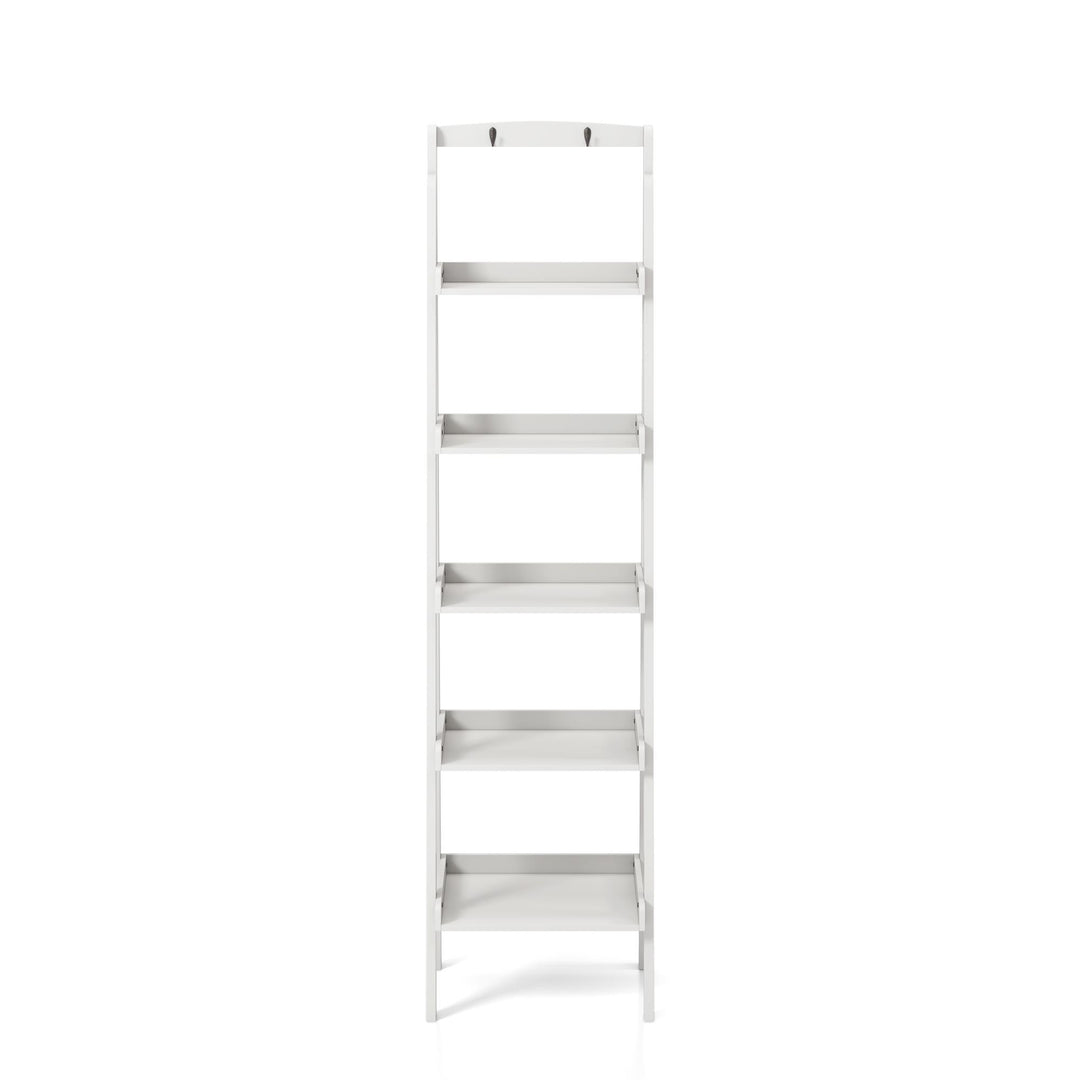 ladder style bookcase - White