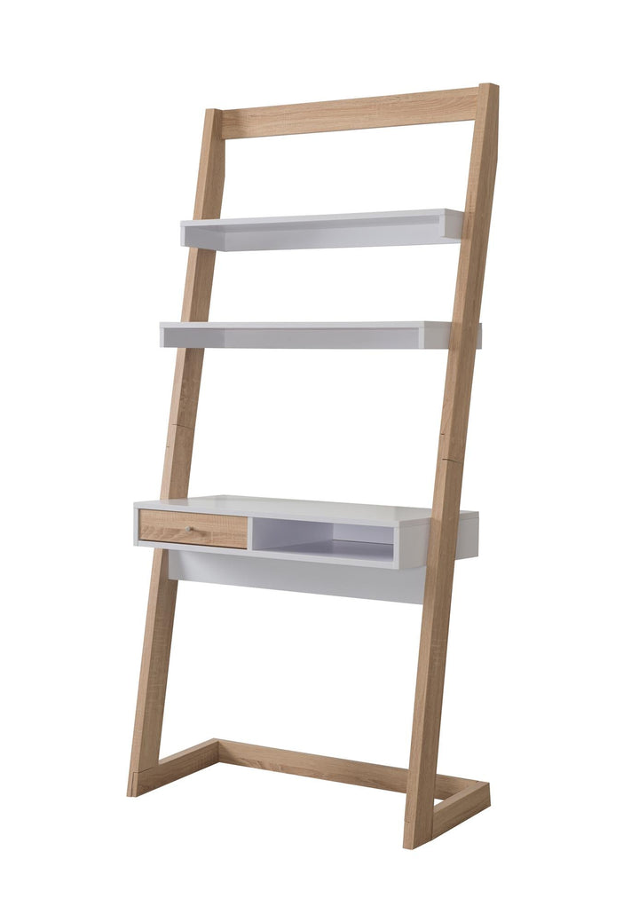 writing desk with 1 drawer - Natural/White