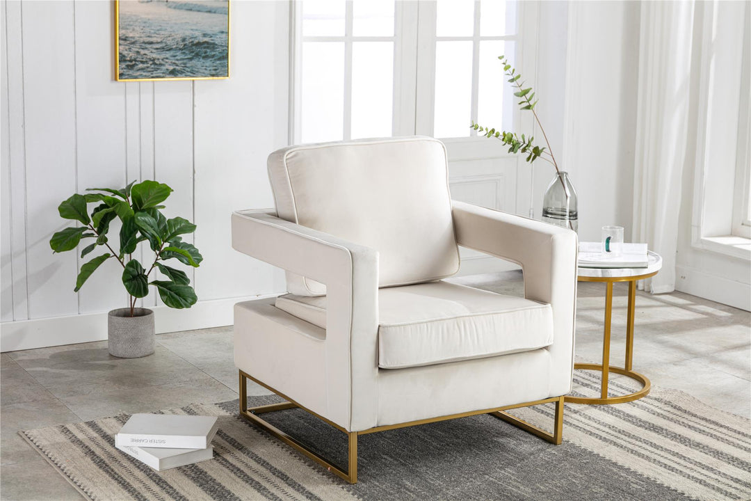 Upholstered Arm Chair - Cream