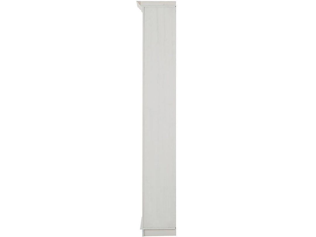 Anita Solid Wood 6 Shelf Open Bookcase - White