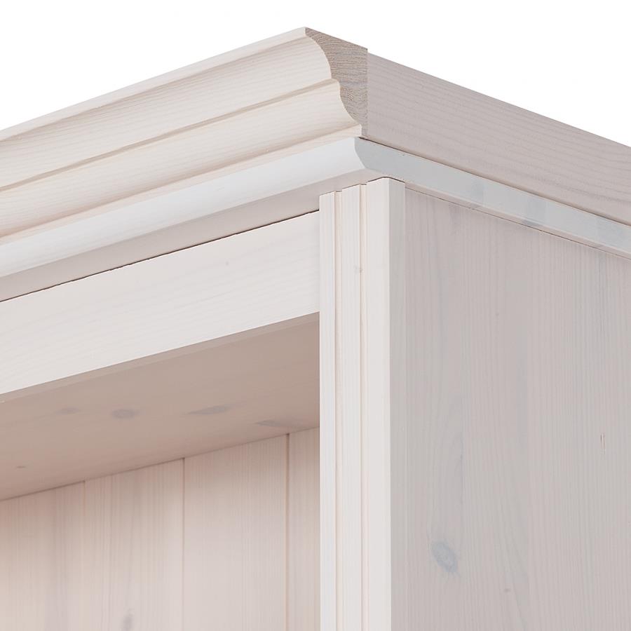 Anita Solid Wood 6 Shelf Open Bookcase - White