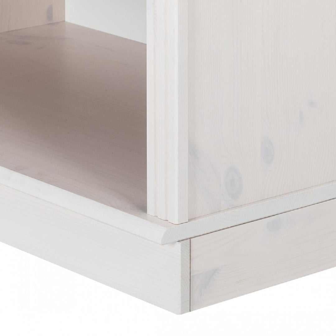 Anita Solid Wood 6 Shelf Open Bookcase - White