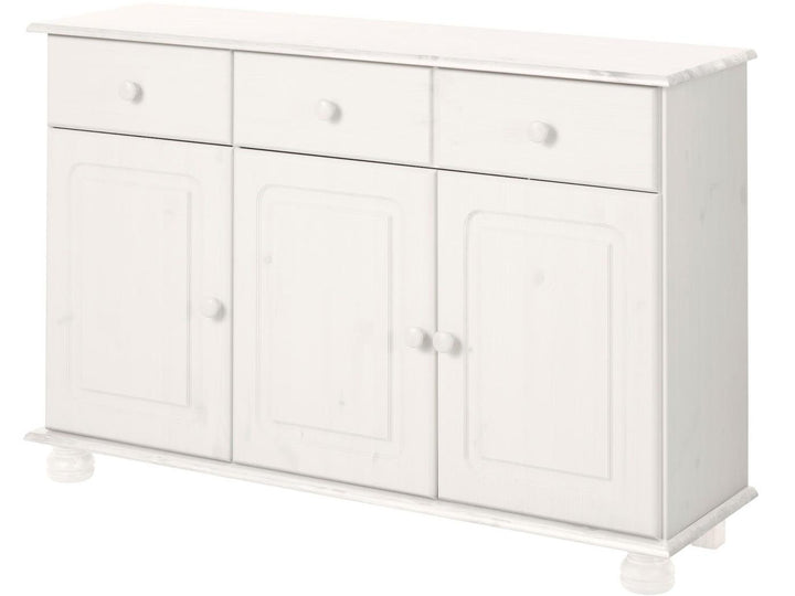 Chester Sideboard with 3 Drawers and 2 Cabinets - White
