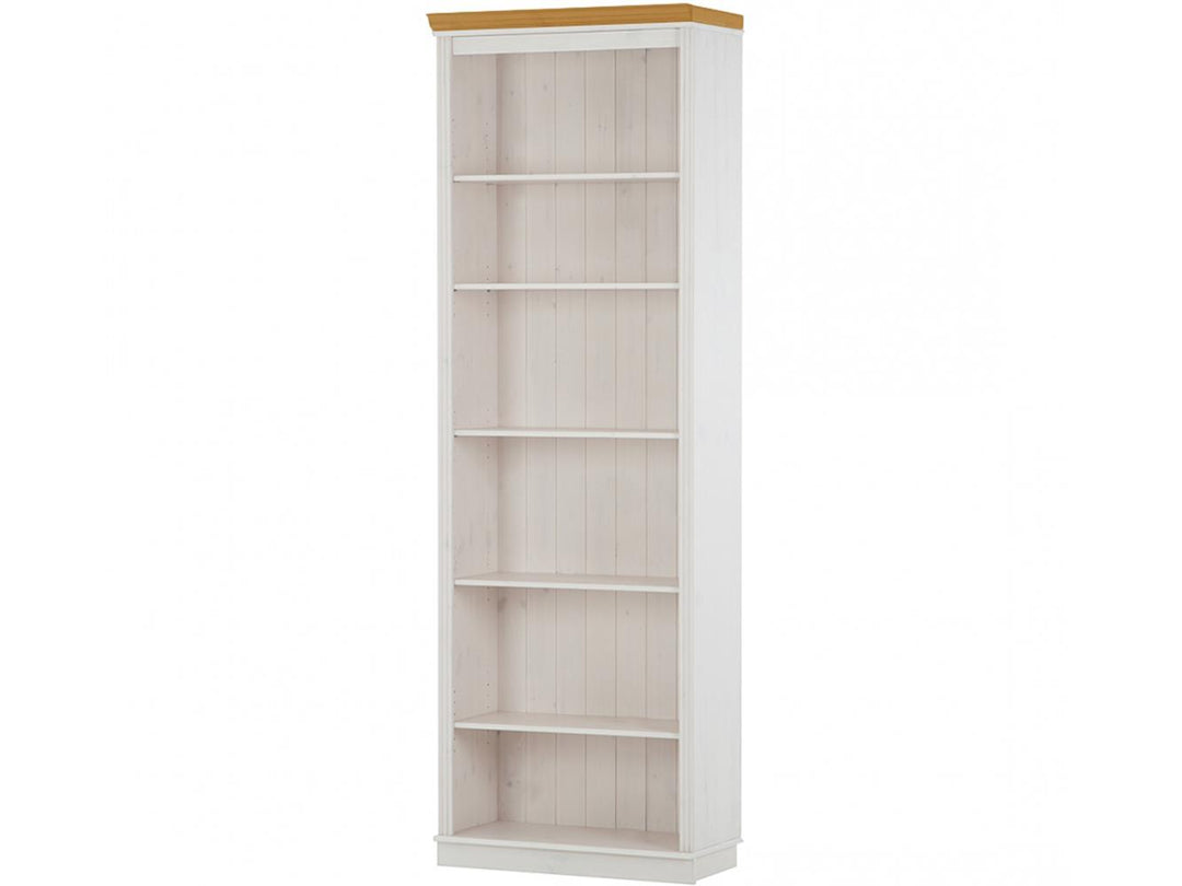 Anita Solid Wood 6 Shelf Open Bookcase - Honey