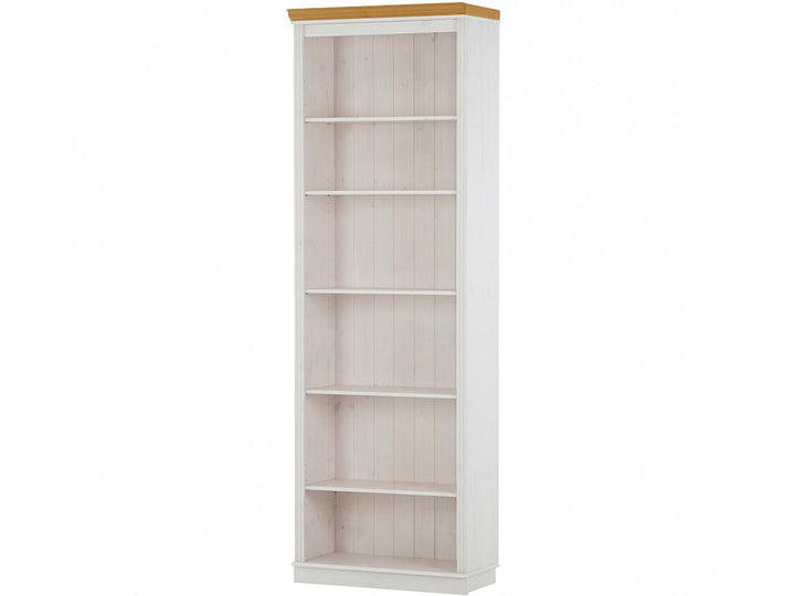 Anita Solid Wood 6 Shelf Open Bookcase - Honey