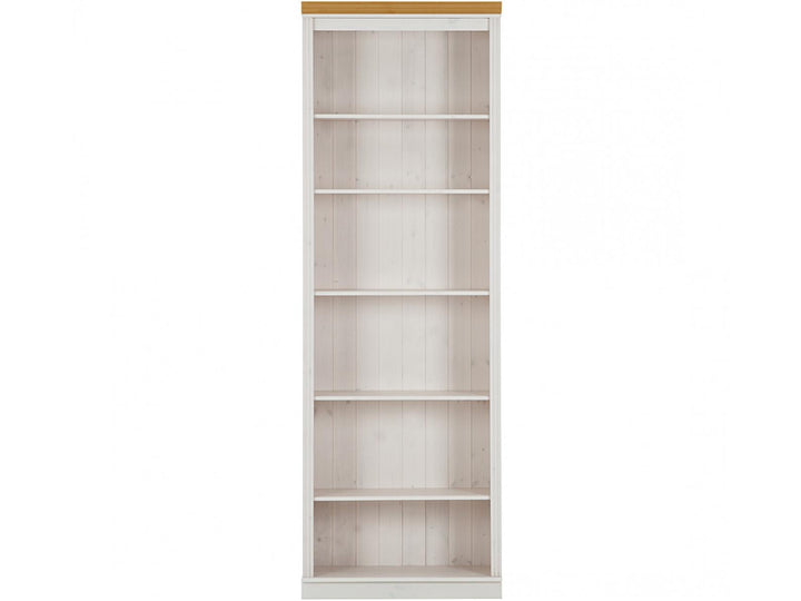Anita Solid Wood 6 Shelf Open Bookcase - Honey