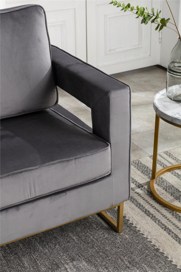 Upholstered Arm Chair - Gray