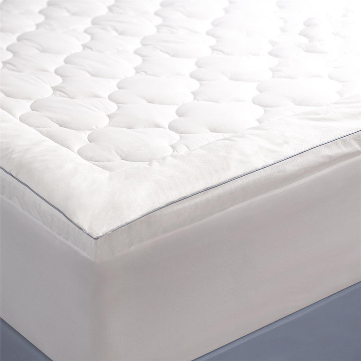 quilted wave pattern mattress pad - N/A - King