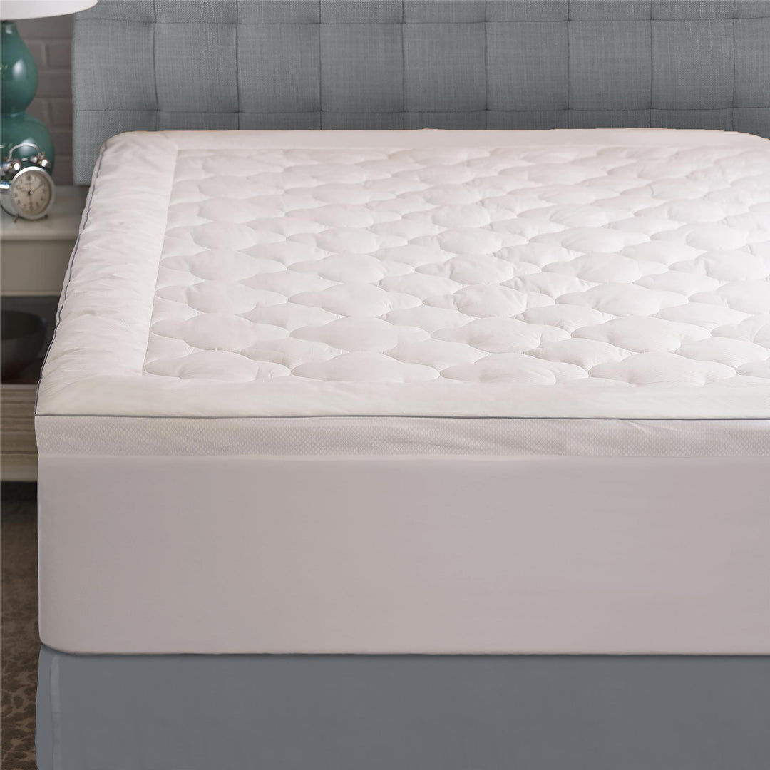quilted wave pattern mattress pad - N/A - Queen