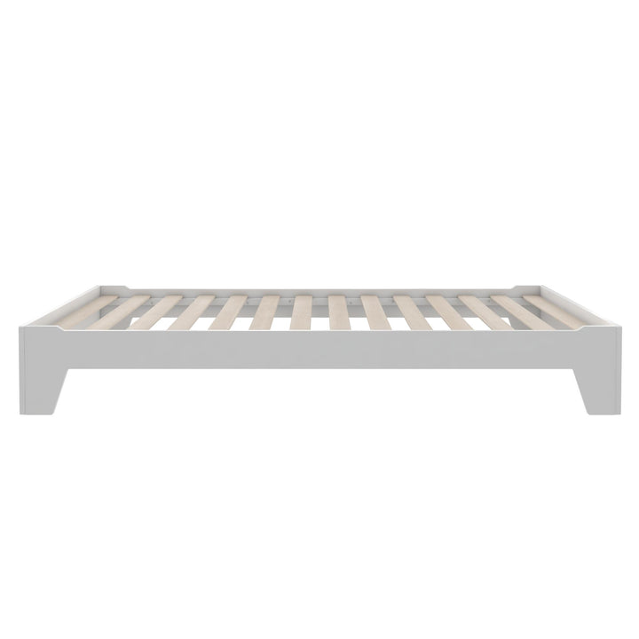 Alessi Kids Montessori Floor Bed​ with 2 Heights - White - Twin