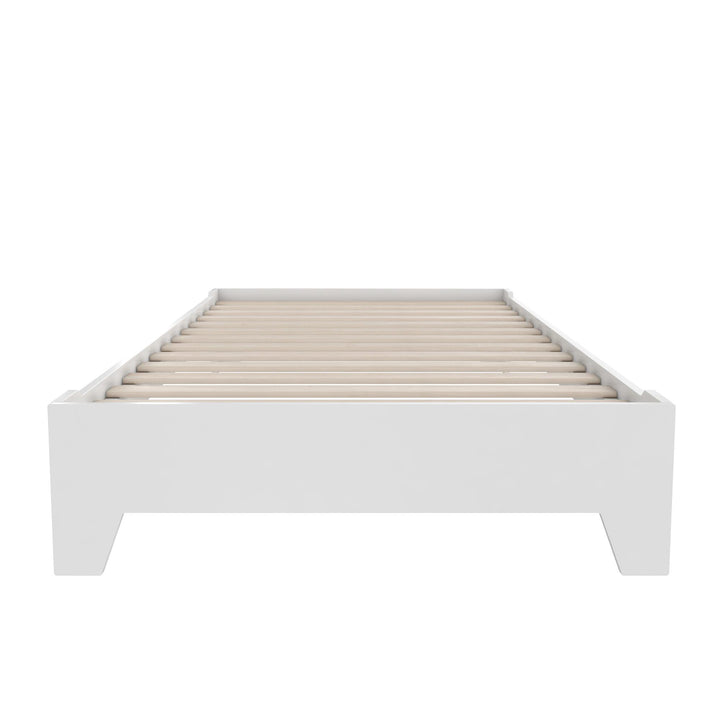 Alessi Kids Montessori Floor Bed​ with 2 Heights - White - Twin