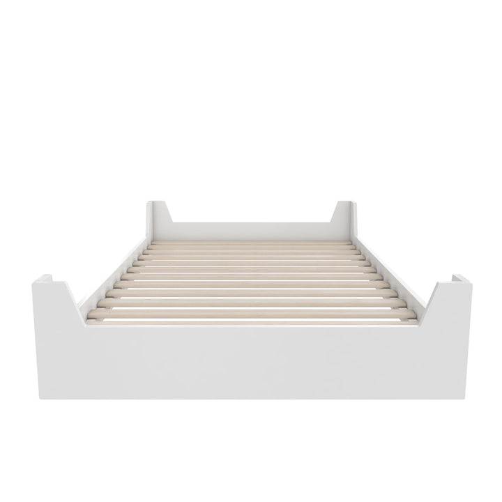 Alessi Kids Montessori Floor Bed​ with 2 Heights - White - Twin