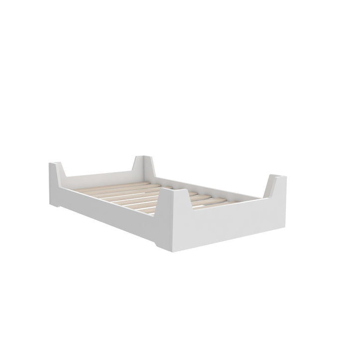 Alessi Montessori Toddler Floor Bed​ with 2 Heights - White - Crib & Toddler Mattress
