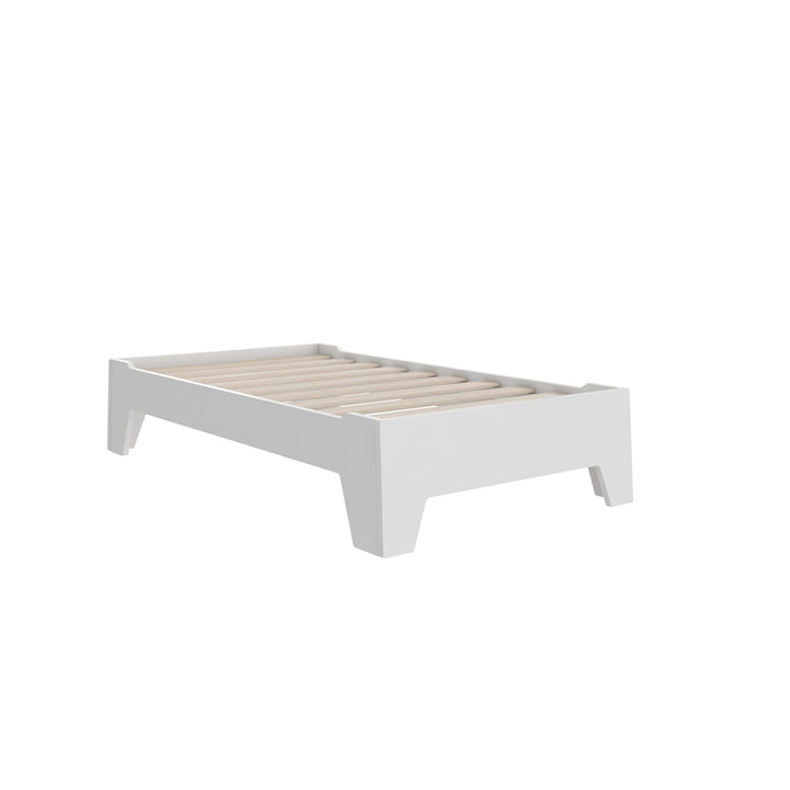 Alessi Montessori Toddler Floor Bed​ with 2 Heights - White - Crib & Toddler Mattress