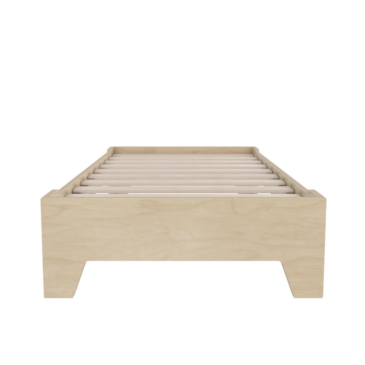 Alessi Montessori Toddler Floor Bed​ with 2 Heights - Natural - Crib & Toddler Mattress