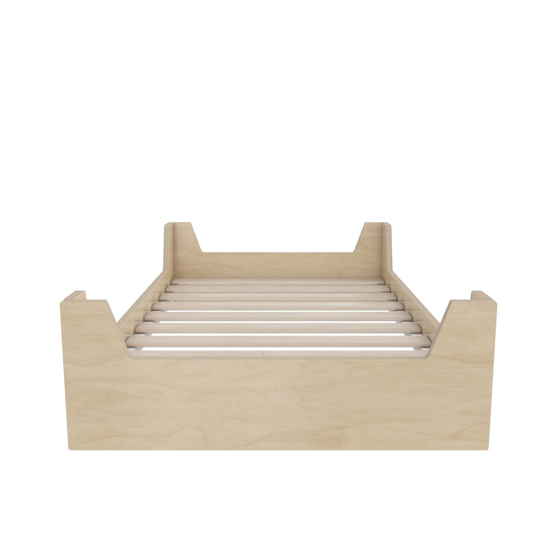 Alessi Montessori Toddler Floor Bed​ with 2 Heights - Natural - Crib & Toddler Mattress