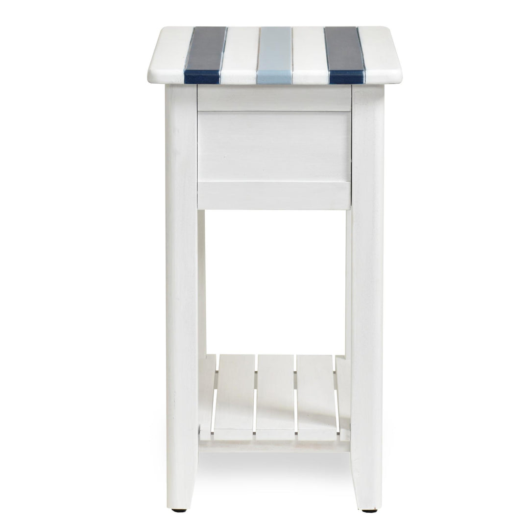 Modern Tricolor Chairside Table - N/A