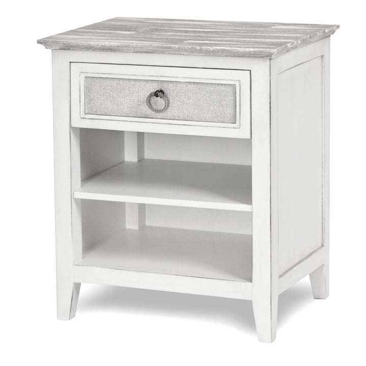 small nightstand with one drawer - White