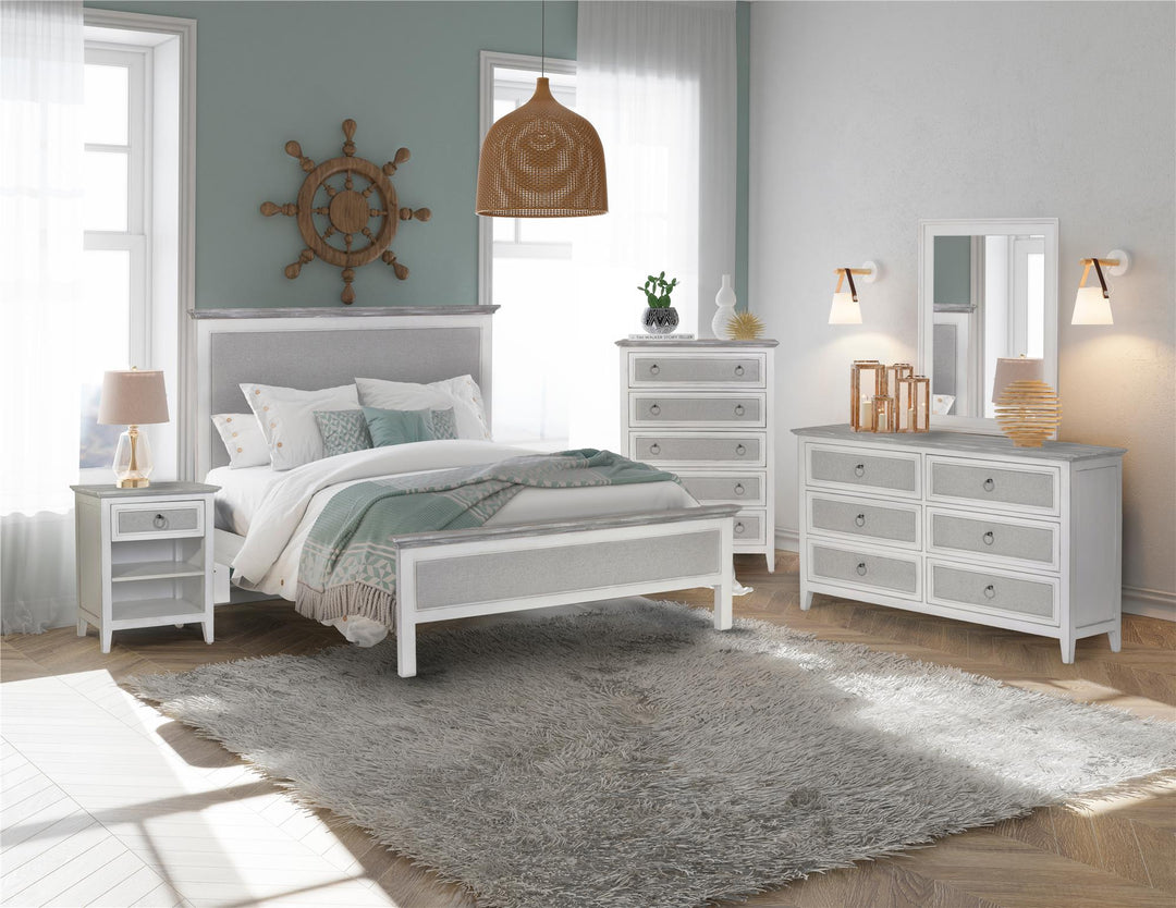 1-drawer nightstand - White